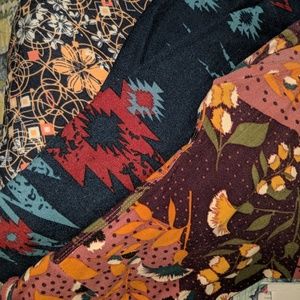 EUC Lularoe leggins OS 3pair bundle